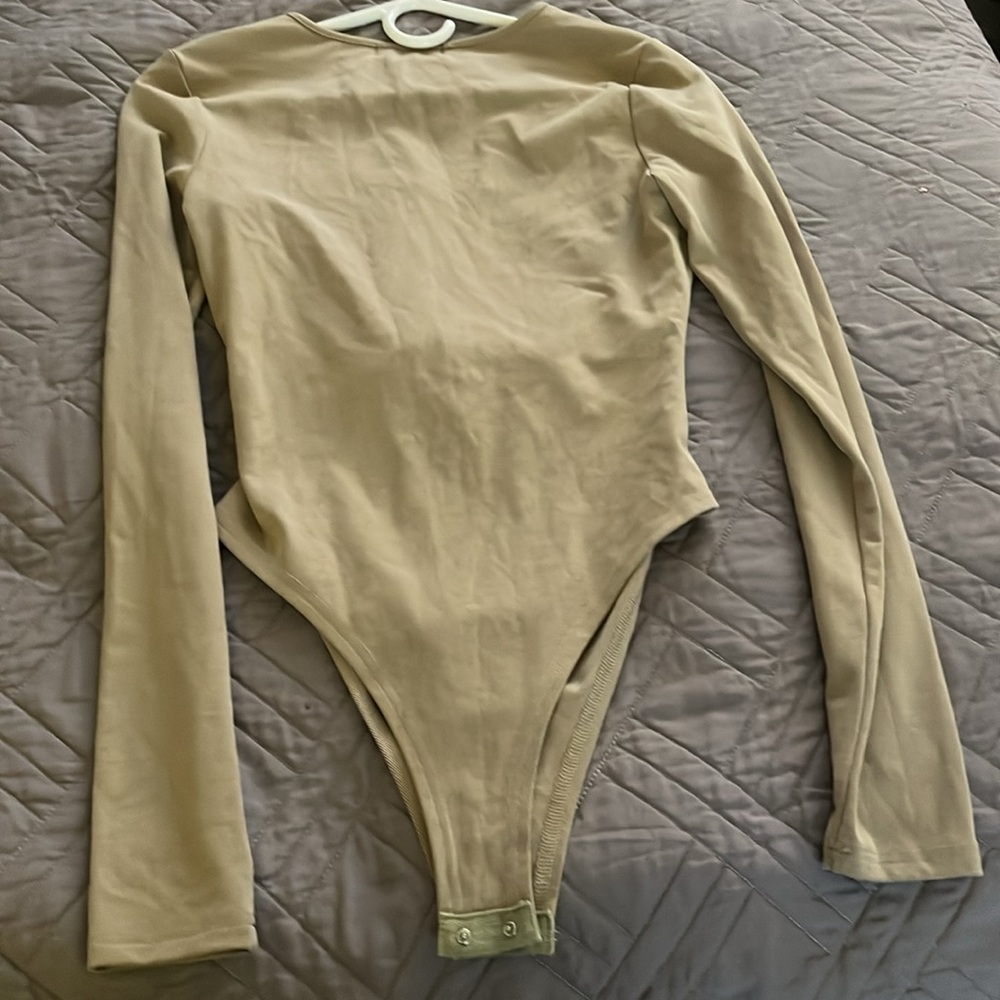 Tan Long Sleeve Bodysuit - Picture 3 of 3